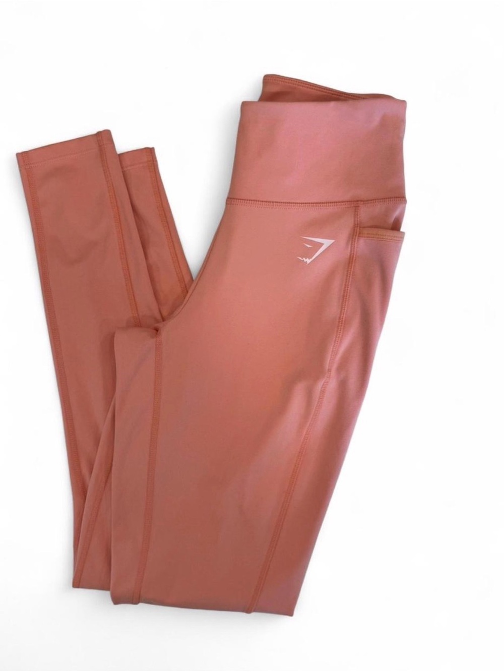 Gymshark Seamless High-Waist Leggings in peach size S